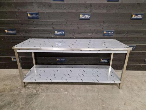 Werktafel | bodemschap | RVS | 200x70 cm, Zakelijke goederen, Horeca | Keukenapparatuur, Nieuw in verpakking, RVS Meubilair