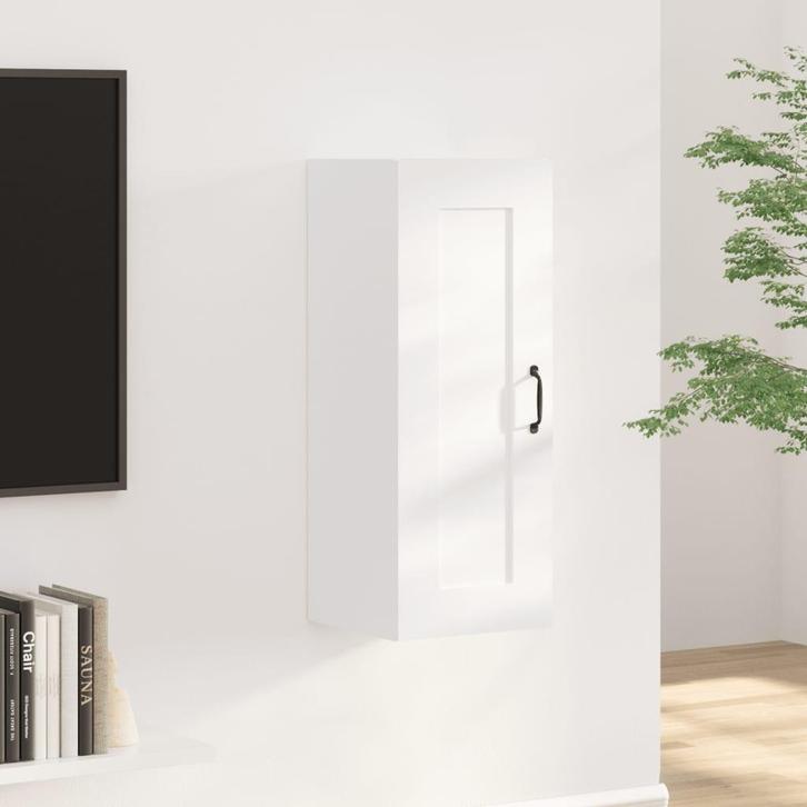 vidaXL Hangkast 35x34x90 cm bewerkt hout wit, Huis en Inrichting, Kasten | Overige, Nieuw, Verzenden