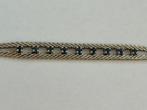 Armband - 14 karaat Witgoud Saffier - Saffier, Nieuw