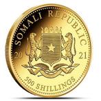 Somalië. 2021 1/2 oz African Wildlife Gold Elephant Coin BU, Postzegels en Munten