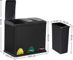 Afvalemmer - pedaalemmer - prullenbak - 3 compartimenten -, Verzenden, Nieuw
