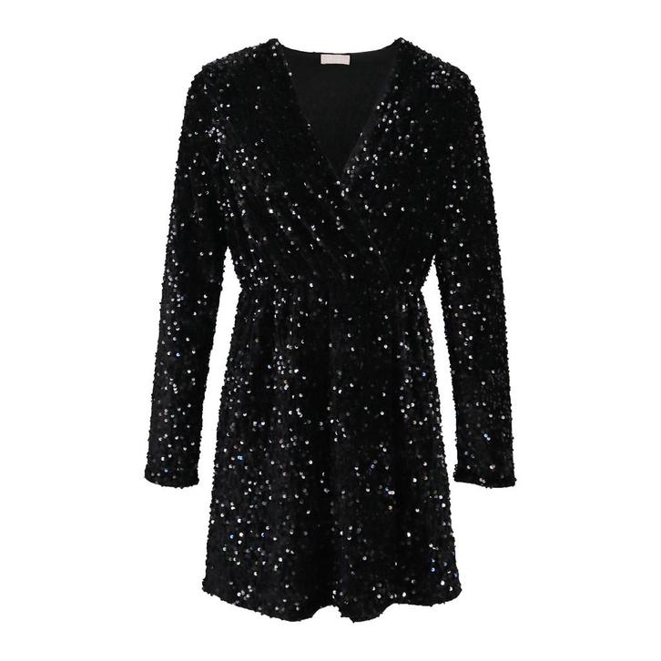 Liu Jo • zwarte jurk met pailletten • 38 (IT44), Kleding | Dames, Jurken, Zwart, Nieuw, Maat 38/40 (M), Verzenden