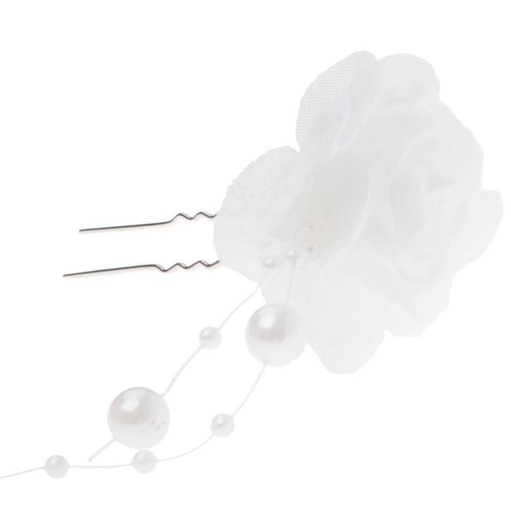 Haarsteker bloem wit NIEUW, Kleding | Dames, Trouwkleding en Trouwaccessoires, Wit, Nieuw, Ophalen of Verzenden