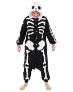Onesie Skelet Pak L-XL Skeletpak Kostuum Zwart Wit Botten Ha, Kleding | Heren, Carnavalskleding en Feestkleding, Nieuw, Maat 52/54 (L)