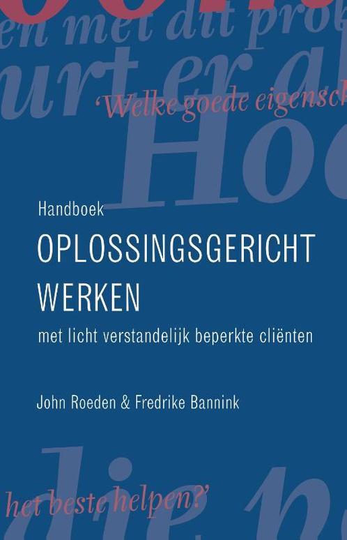 Handboek oplossingsgericht werken met licht verstandelijk, Boeken, Psychologie, Gelezen, Verzenden