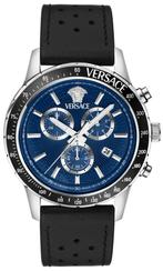 Versace VEZCA0124 Sport Chrono herenhorloge 44 mm, Sieraden, Tassen en Uiterlijk, Horloges | Heren, Overige merken, Leer, Staal
