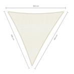 Langhoek schaduwdoek - Wit - Waterdoorlatend - 3,5 x 4,0 x 4, Tuin en Terras, Schaduwdoeken, Ophalen of Verzenden, Nieuw