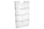 Wandfolderhouder Koppelbaar 2x A5 (4 Stuks) transparant, Verzenden, Nieuw in verpakking, Etalage