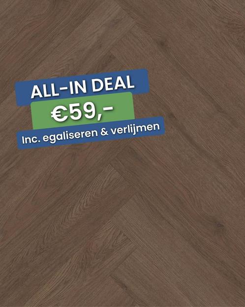 Plak pvc Visgraat bruin |  Belakos Monastro Visgraat XL 90, Huis en Inrichting, Stoffering | Vloerbedekking, Ophalen