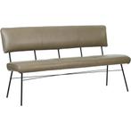 Leren eetkamerbank Solid - Granada Taupe (taupe/bruin) -, Huis en Inrichting, Stoelen, Overige kleuren, Leren eetkamerbank Solid - Granada Taupe (taupe/bruin) - Poten staal rond zwart past perfect in uw interieur als u woonstijl:  is.