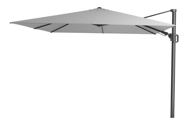 Platinum Challenger zweefparasol T2 - 3x3 m. - Light grey, Tuin en Terras, Parasols, Zweefparasol, Nieuw, Kantelbaar, Verzenden