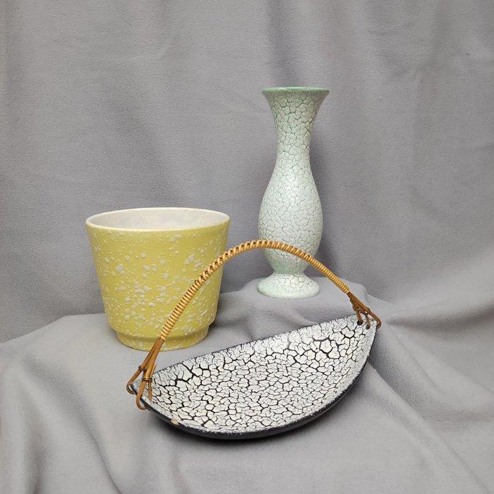 Jasba Serie Cortina, Scheurich - Vaas - Creamware - Drie, Antiek en Kunst, Kunst | Designobjecten