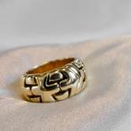 18 Krt. Gouden fantasie ring (gouden ring, geelgoud), Sieraden, Tassen en Uiterlijk, Ringen, Gebruikt, Overige kleuren, Ophalen of Verzenden
