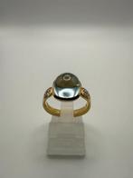 Ring - 18 karaat Geel goud Aquamarijn - Diamant, Sieraden, Tassen en Uiterlijk, Ringen, Nieuw