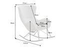 Design schommelstoel SCANDINAVIA SWING wit Boucle fauteuil, Huis en Inrichting, Fauteuils, Ophalen of Verzenden, Nieuw