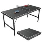 Mini Tafeltennistafel Flexi - Zwart / Zilver - 152 x 71 x 71, Verzenden, Nieuw