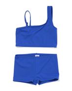 HEMA Kinderbikini rib blauw, Verzenden, Nieuw