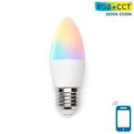 Kaarslamp E27 WiFi RGB+CCT 3000K-6500K | RGB - warmwit - dag, Verzenden, Nieuw