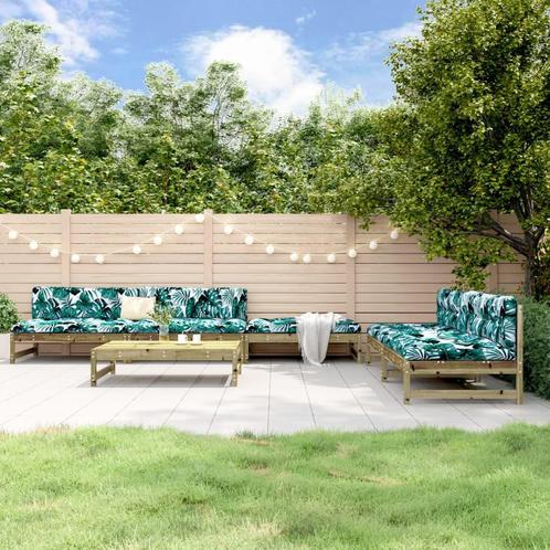 vidaXL 6-delige Loungeset geïmpregneerd grenenhout, Tuin en Terras, Tuinsets en Loungesets, Loungeset, Nieuw, 6 zitplaatsen, Verzenden