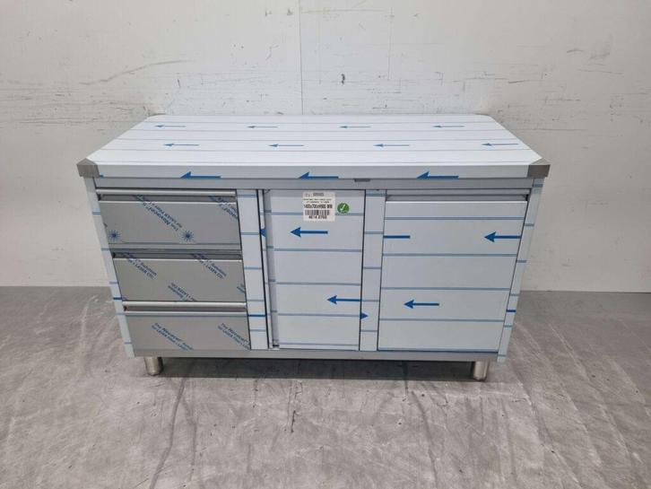 RVS Werkkast Kast Werktafel, klapdeur, 3 laden en afvalbak, Zakelijke goederen, Horeca | Keukenapparatuur, Nieuw in verpakking