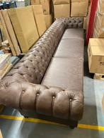 Chesterfield bank 5 zits met vintage leder, Nieuw in verpakking