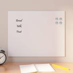 vidaXL Magneetbord voor aan de wand 50x40 cm gehard glas wit, Verzenden, Nieuw in verpakking