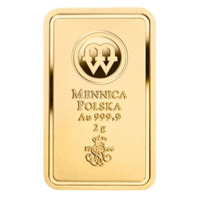 2 gram - Goud - .9999 Fine Gold Bar Mint of Poland (In, Postzegels en Munten, Edelmetalen en Baren
