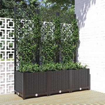 Plantenbak Latwerk Zwart | Tweedekansje | OP=OP beschikbaar voor biedingen
