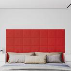 vidaXL Wandpanelen 12 st 1,08 m² 30x30 cm kunstleer wijnrood, Verzenden, Nieuw