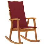 vidaXL Schommelstoel met kussens massief acaciahout, Tuin en Terras, Tuinstoelen, Verzenden, Nieuw, Hout