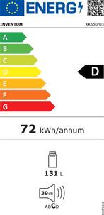 Inventum KK550 - Vrijstaande koelkast - Tafelmodel - 131, Verzenden, Zo goed als nieuw