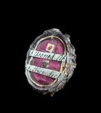 Reliekhouder - Glas, Textiel, Zilver - 1850-1900 -, Antiek en Kunst