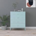 vidaXL Ladekast 80x35x101,5 cm staal mintkleurig, Kinderen en Baby's, Kinderkamer | Commodes en Kasten, Verzenden, Nieuw