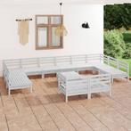 vidaXL 13-delige Loungeset massief grenenhout wit, Verzenden, Nieuw, Loungeset