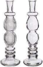 Gekleurd glazen flesje florence vaasje kandelaar clear ø9 cm, Ophalen of Verzenden, Nieuw