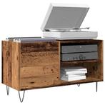 vidaXL Platenkast 84,5x38x48 cm bewerkt hout oud houtkleurig, Verzenden, Nieuw