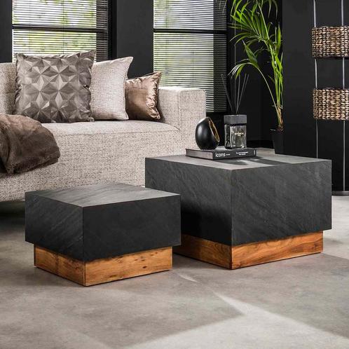 *WOONWINKEL* Leisteen Salontafel Set Van 2, Huis en Inrichting, Tafels | Salontafels, Nieuw, Verzenden