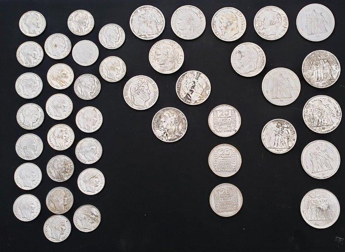 Frankrijk. Lot de 42 monnaies en argent (5 Francs a 50, Postzegels en Munten, Munten | Europa | Niet-Euromunten