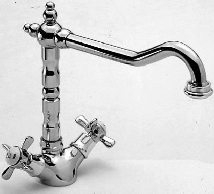 Tres keukenkraan Retro Nostalgisch Chroom 12434261, Doe-het-zelf en Verbouw, Sanitair, Kraan, Nieuw, Chroom, Ophalen of Verzenden