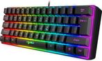 2dekans | HXSJ V700 RGB Membraan bedrade gaming toetsenbord, Ophalen of Verzenden, Zo goed als nieuw, HxSJ