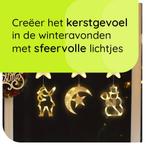 Kerstverlichting Raam Halve maan, Kerstman, Sneeuwpop -, Diversen, Kerst, Verzenden, Nieuw