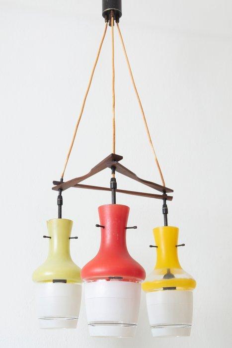 Kroonluchter - Muranoglas - Kroonluchter met 3 lichten uit, Antiek en Kunst, Antiek | Lampen