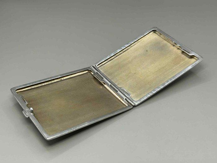 Sigarettendoos - .800 zilver - Zilveren vergulde kast (95, Verzamelen, Rookartikelen, Aanstekers en Luciferdoosjes