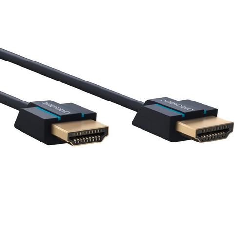 Clicktronic Slimline HDMI 1.4 Kabel - 4K 30Hz - Verguld - 3, Audio, Tv en Foto, Audiokabels en Televisiekabels, Nieuw, Ophalen of Verzenden