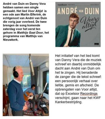 Single - Andre van Duin (met Danny Vera) - Voor altijd