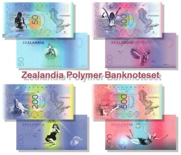 Zealandia 50-100-200-500 Dollars 2018 Unc Polymer set
