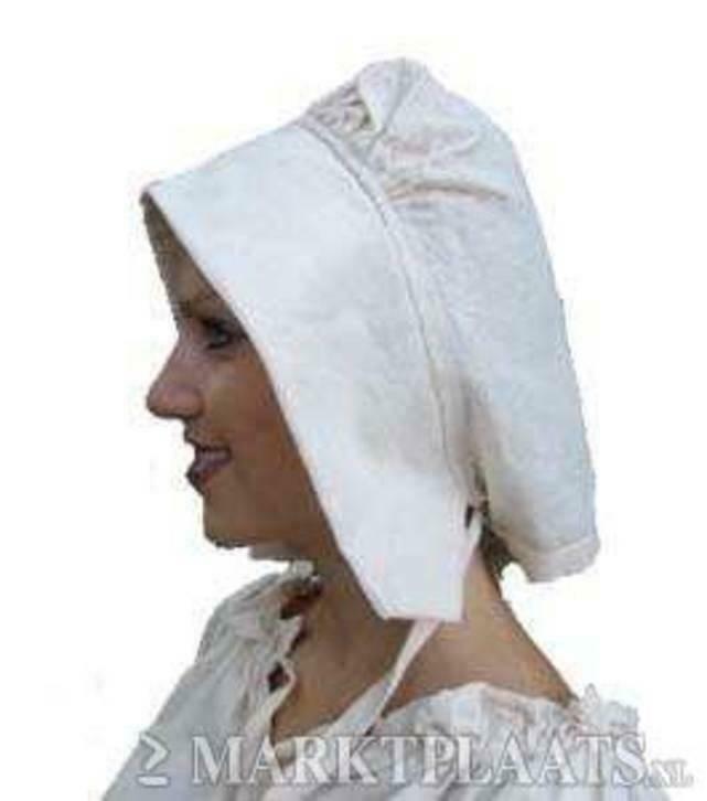Katoenen Middeleeuwen Kapje, Kleding | Dames, Carnavalskleding en Feestkleding, Nieuw, Verzenden