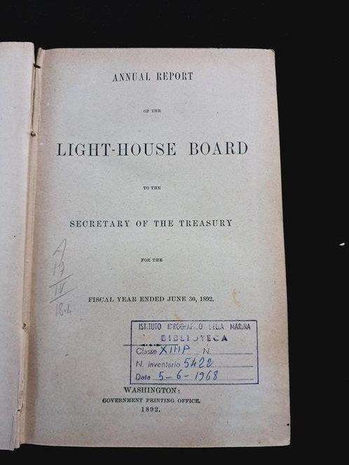 Secretary of the Treasury - Annual Report of the Light-House, Antiek en Kunst, Antiek | Boeken en Bijbels