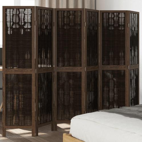 vidaXL Kamerscherm met 6 panelen massief paulowniahout, Huis en Inrichting, Woonaccessoires | Kamerschermen, Nieuw, Verzenden