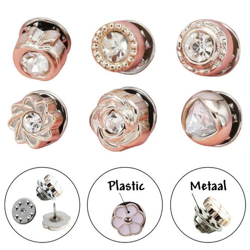 Fako Bijoux® - Pin Broche Mini - Steek Pin Knopen Set - 6, Sieraden, Tassen en Uiterlijk, Broches, Verzenden